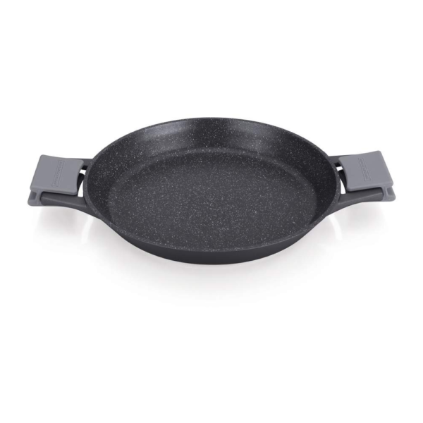 Paella Pan - Die Cast - Non Stick Greblon Marble Coated - 32 cm - Oven  Safe Proofed - Royalty Line