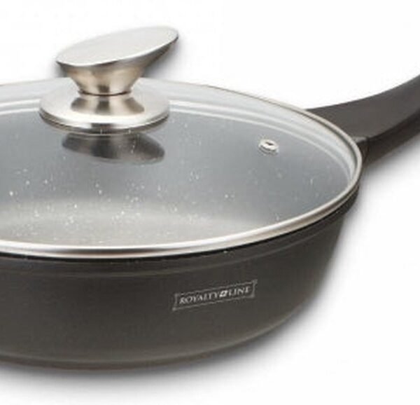Deep Frypan - Die Cast - Non Stick Greblon Marble Coated - 24 cm - Royalty Line